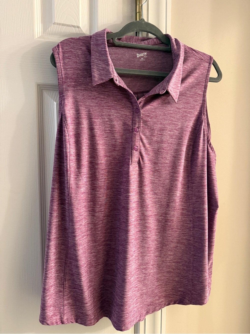 Duluth Trading Co Sleeveless Polo - Heathered Purple